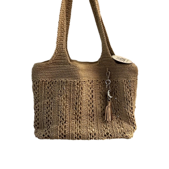 The sak brand new with tag beautiful crocheted tan bag - Picture 1 of 7